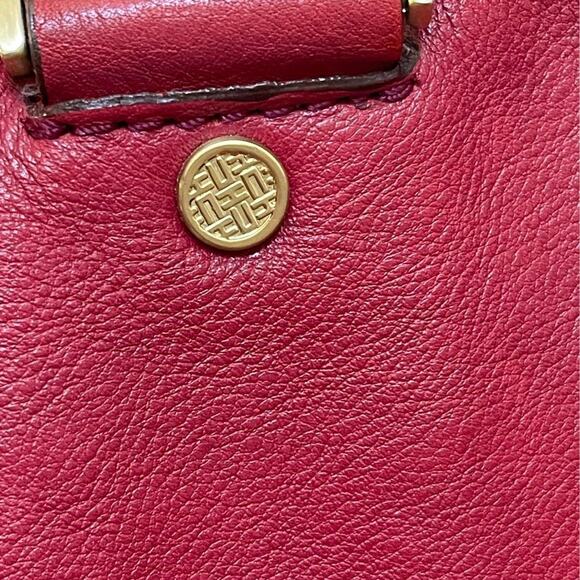 Cole Haan satchel red two toned leather - Picture 9 of 12